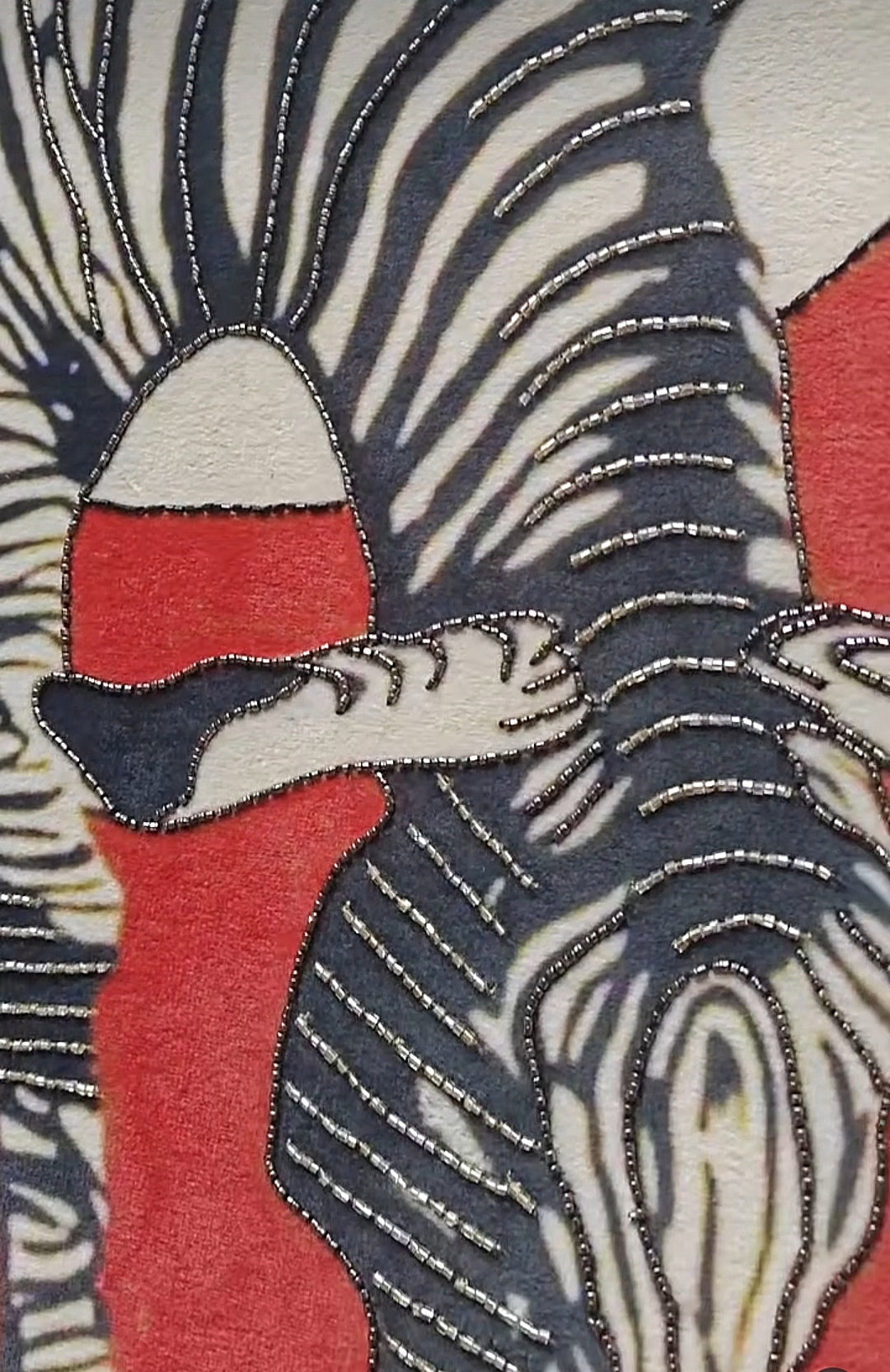 Contemporary zebra with tentacles