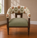 Traditional Solid Teak Wood Accent Chair