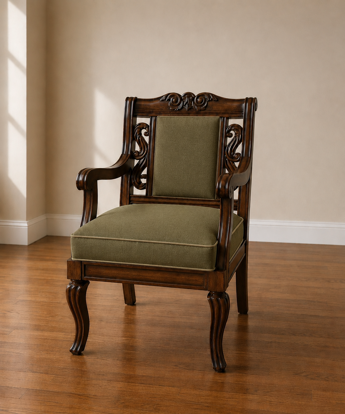 Premium quality Carved Solid Teak wooden Accent chair