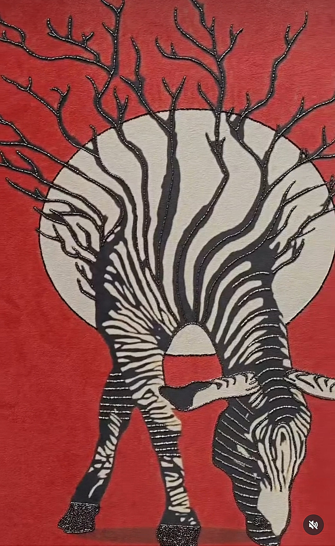 Contemporary zebra with tentacles