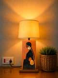 Bohemian Muse Wooden Table Lamp