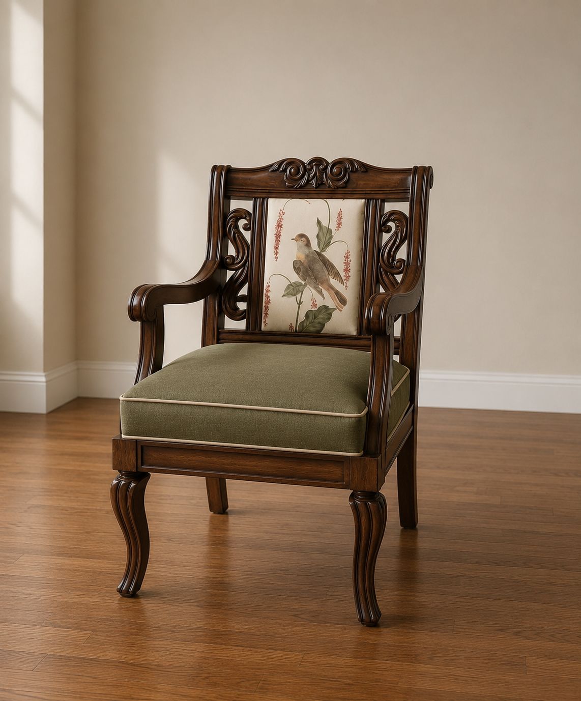 Premium quality Carved Solid Teak wooden Accent chair