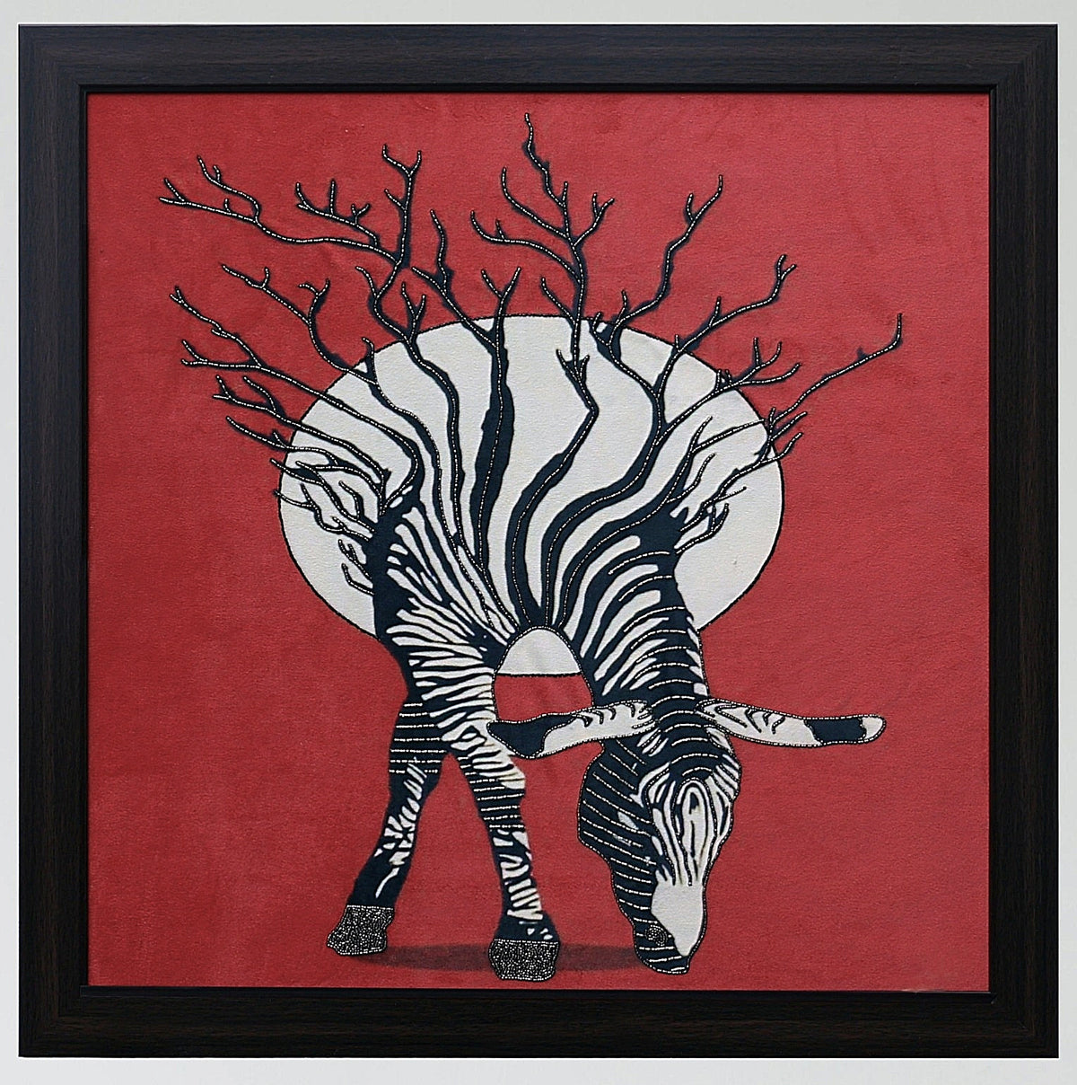 Contemporary zebra with tentacles
