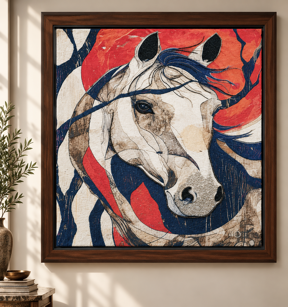Contemporary Vibrant horse wallart