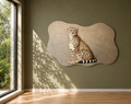 The Golden Guardian wooden Assymetric WallArt