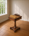 'Regal Chess Pedestal' premium quality Solid Teak carved End Table