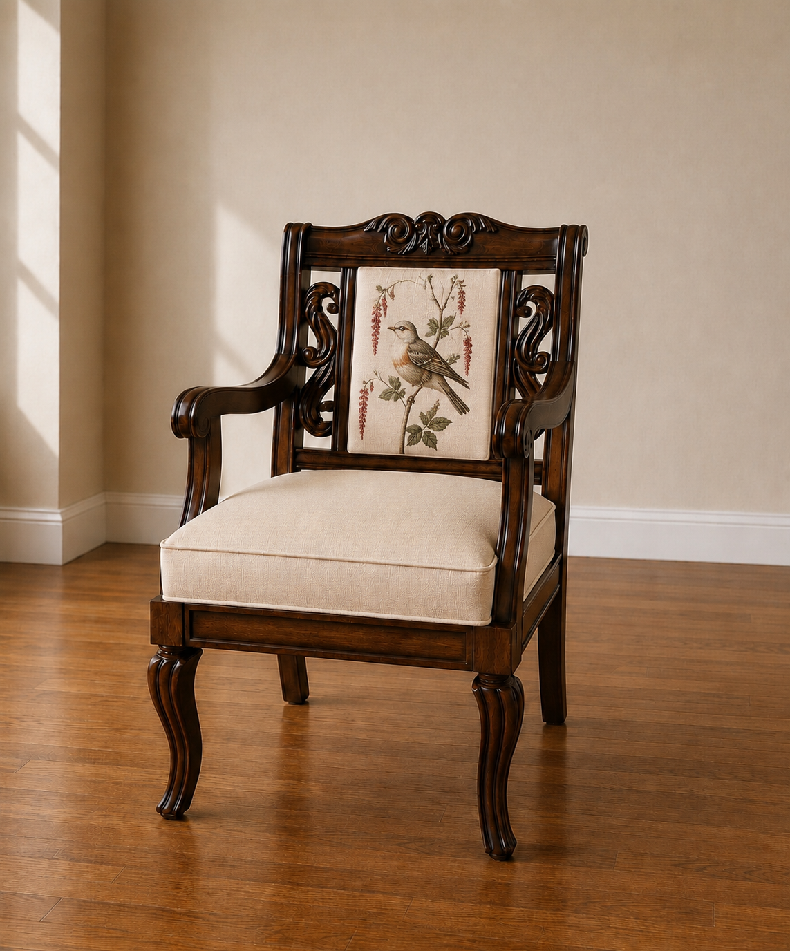 Premium quality Carved Solid Teak wooden Accent chair